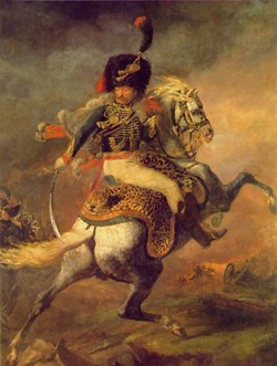 Soldado de la caballería ligera francesa de 1809 -húsar-