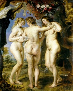 Las tres Gracias de Pedro Pablo Rubens (El Prado)