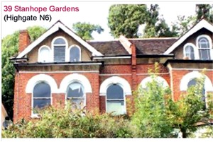 39 Stanhope Gardens (Northgate) (casa de Mike Leonard donde se alojaron en 1965-66)