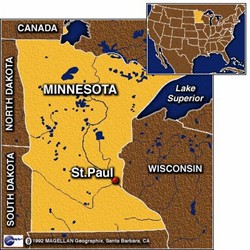 Mapa de Saint Paul en Minnesota