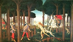 Historia de Nastagio degli Onesti (Episodio 1) de Botticelli