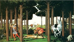 Historia de Nastagio degli Onesti de Sandro Botticelli (Episodio 2)